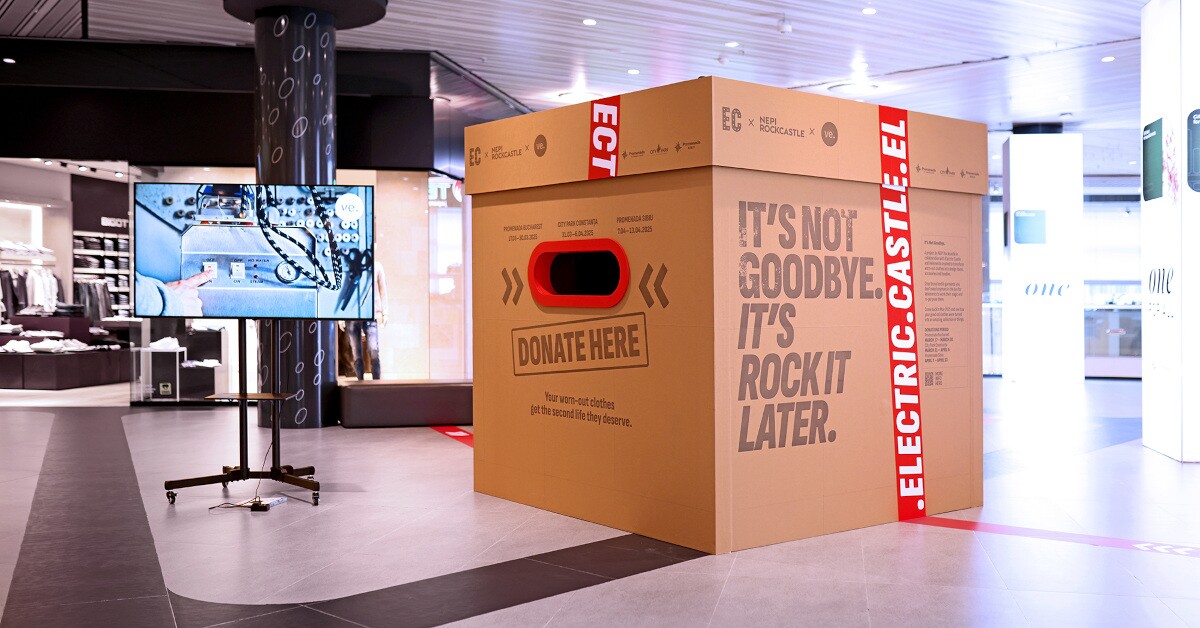 Join us in saying, Its not goodbye; its rock it later, by donating your beloved destroyed
garments to the box installed in Promenada Mall Bucharest.